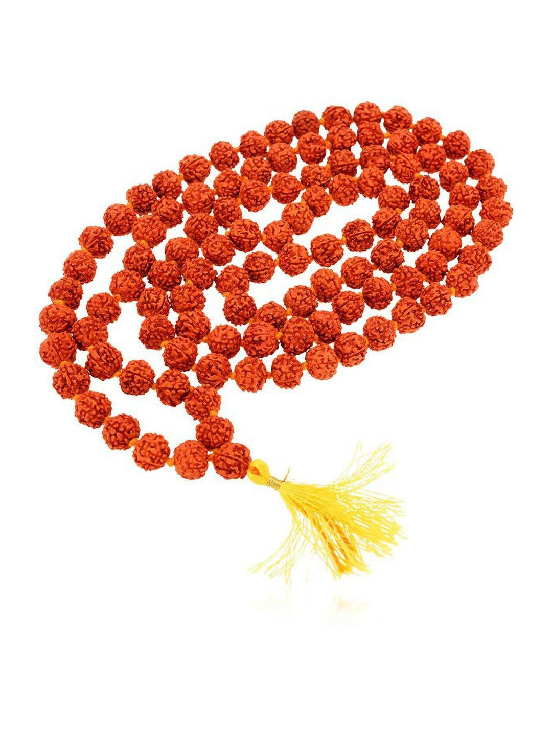 kesar zems  Adult Brown Wooden Rhudraksha Beads Chain