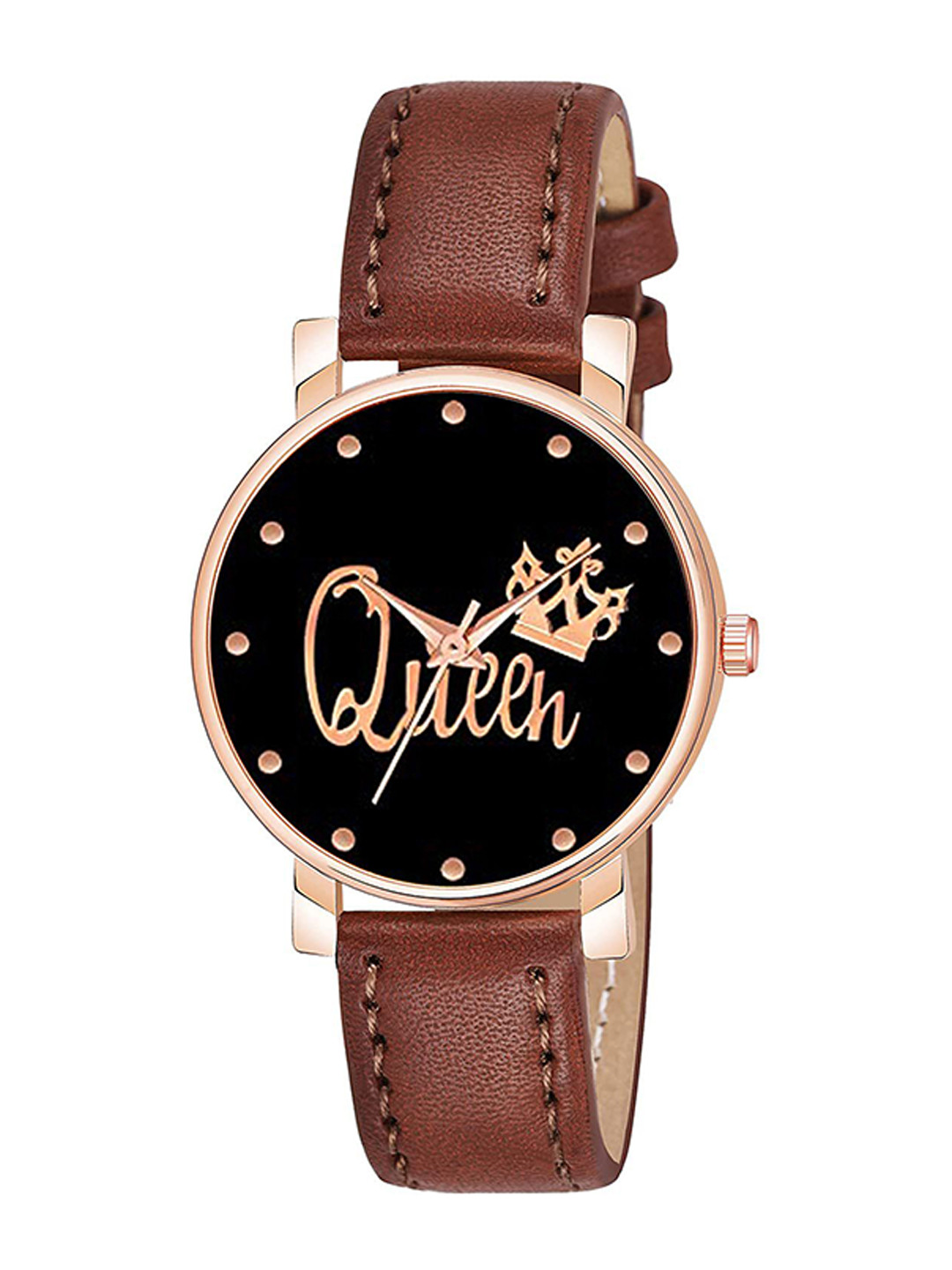 Gopal Shopcart Women Printed Dial Analogue Watch C36 Q BRO Leather