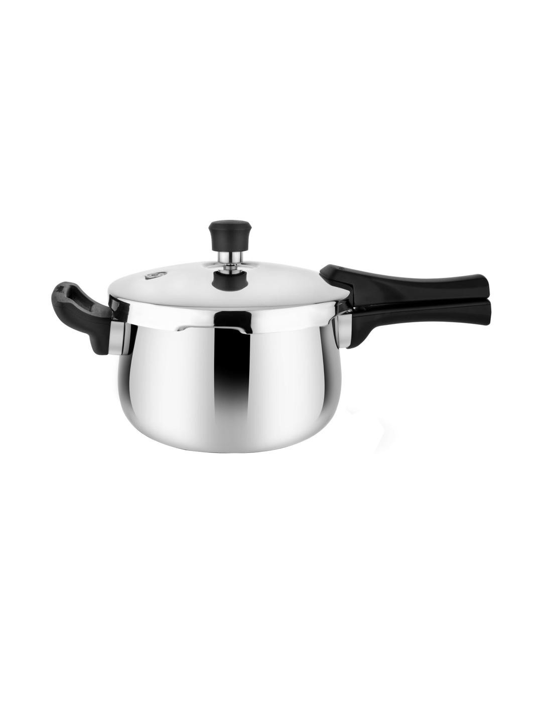 Prabha Silver Toned Stainless Steel Easy to Clean Pressure Cooker