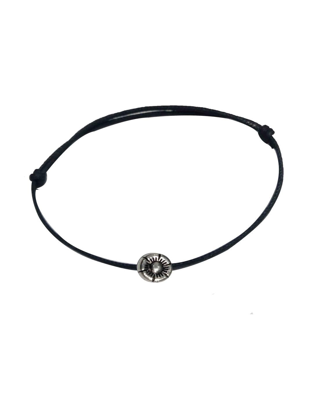 gurjari jewellers Black Thread Silver Alloy Design Anklet