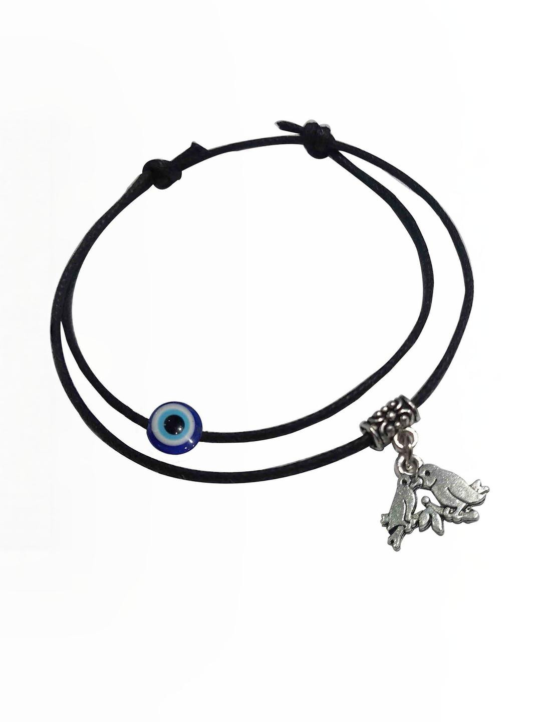 gurjari jewellers Evil-Eye & Bird Charm Anklet