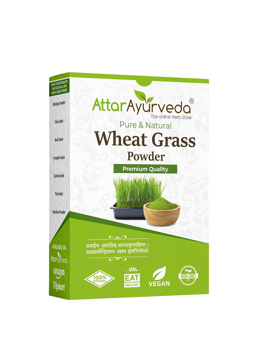 Attar Ayurveda Natural Wheat Grass Powder - 100 g