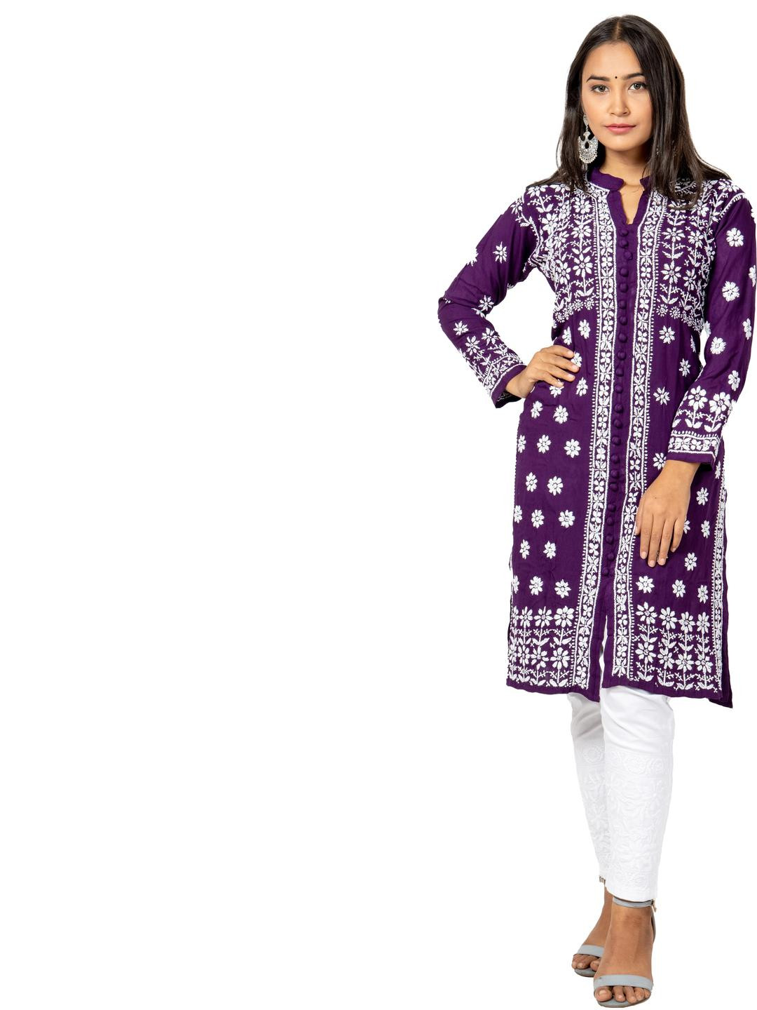 FIIZA women Floral Embroidered Kurti
