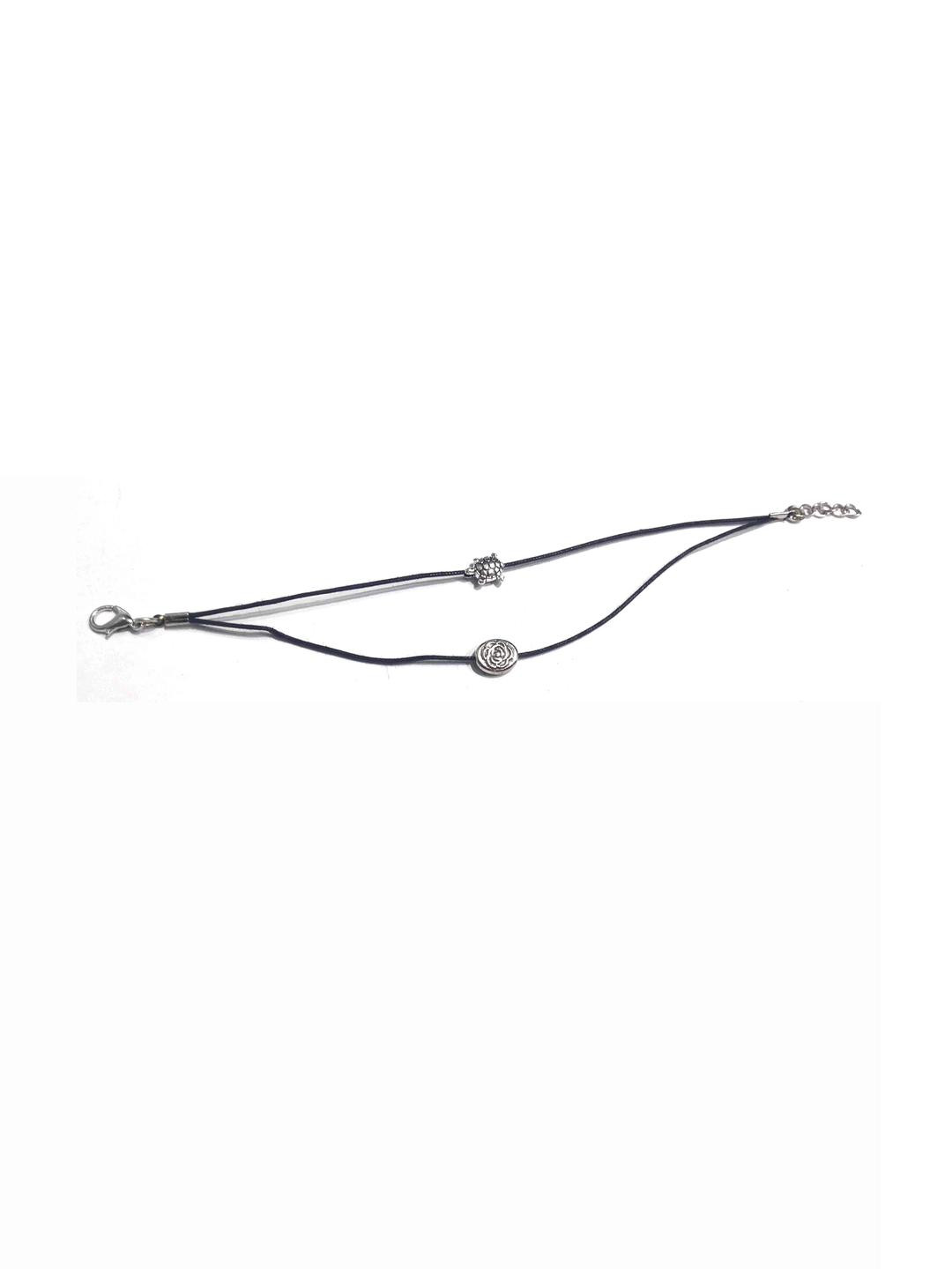 gurjari jewellers Women Oxidised Charms Black Thread Bracelet