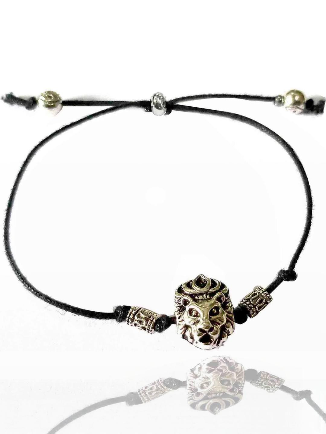 gurjari jewellers Women Black Thread With Artificial Beads Alloy Lobster Closure Anklet