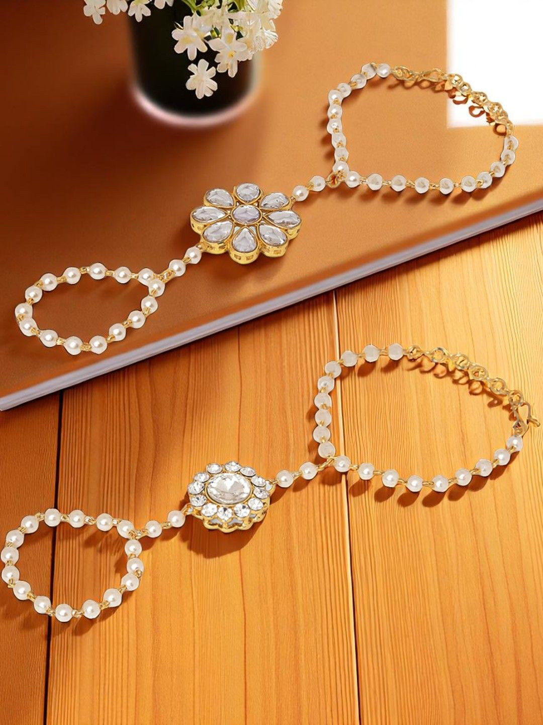 fabula Women 2 Kundan Ring Bracelet