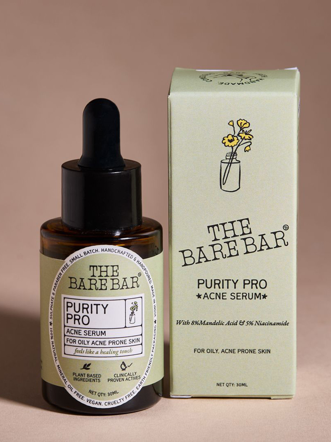 The Bare Bar Purity Pro Acne Serum With Niacinamide - 30 ml