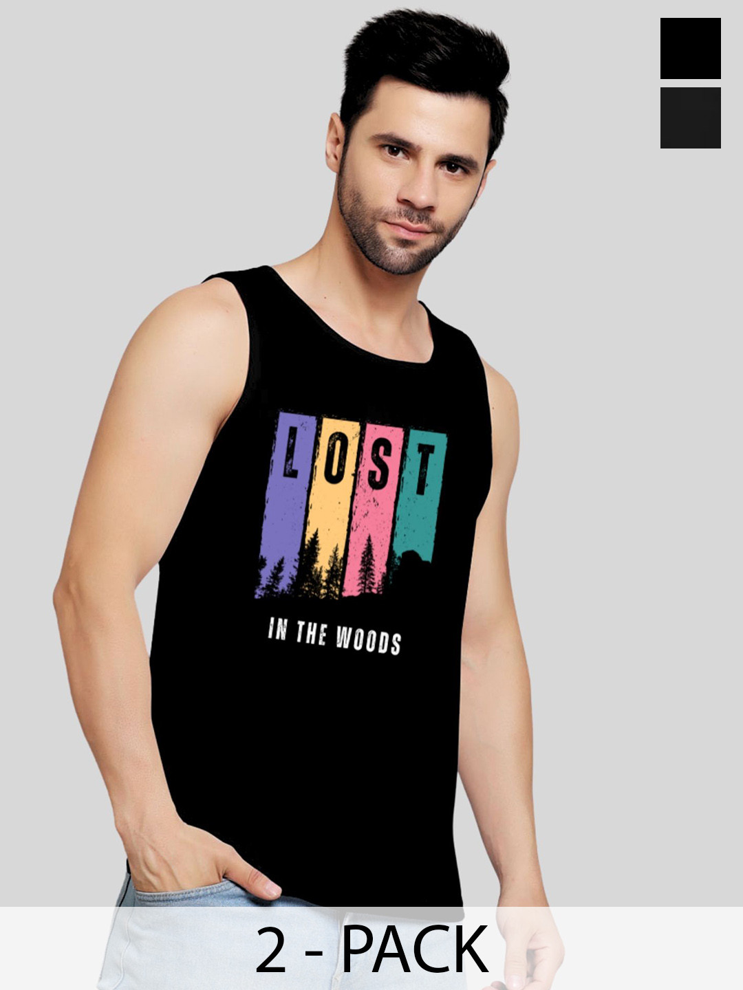 UpClothing Pack Of 2 Printed Gym  Vests UpClothing 2 Vests for Men Gym