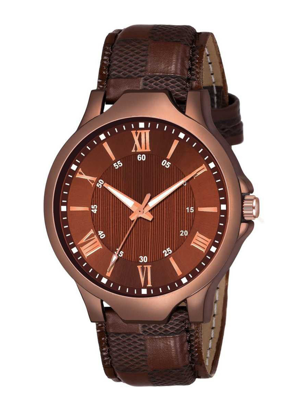 Gopal Shopcart Unisex Textured Dial & Leather Straps Analogue Watch GR_1016_WithoutDate