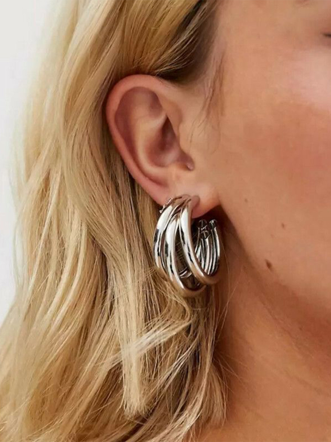 Celestria Contemporary Hoop Earrings