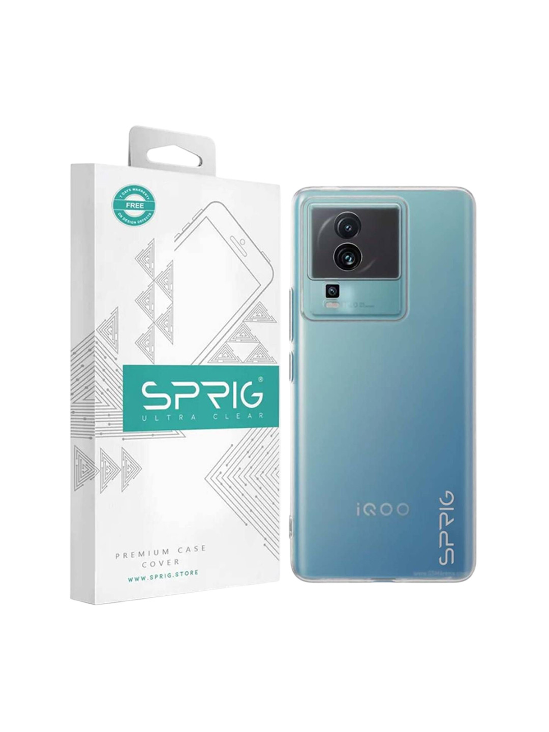 SPRIG iQOO NEO 7 5G Transparent UV Grade Back Cover