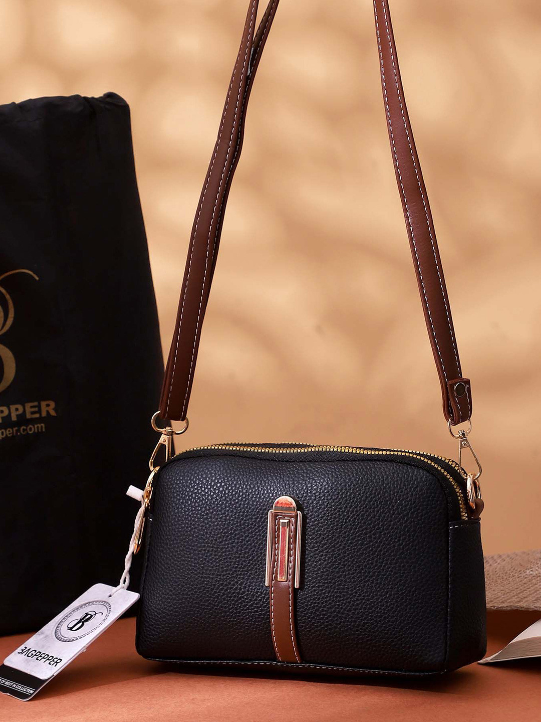 Bag Pepper Women PU Structured Sling Bag With Coin Pouch