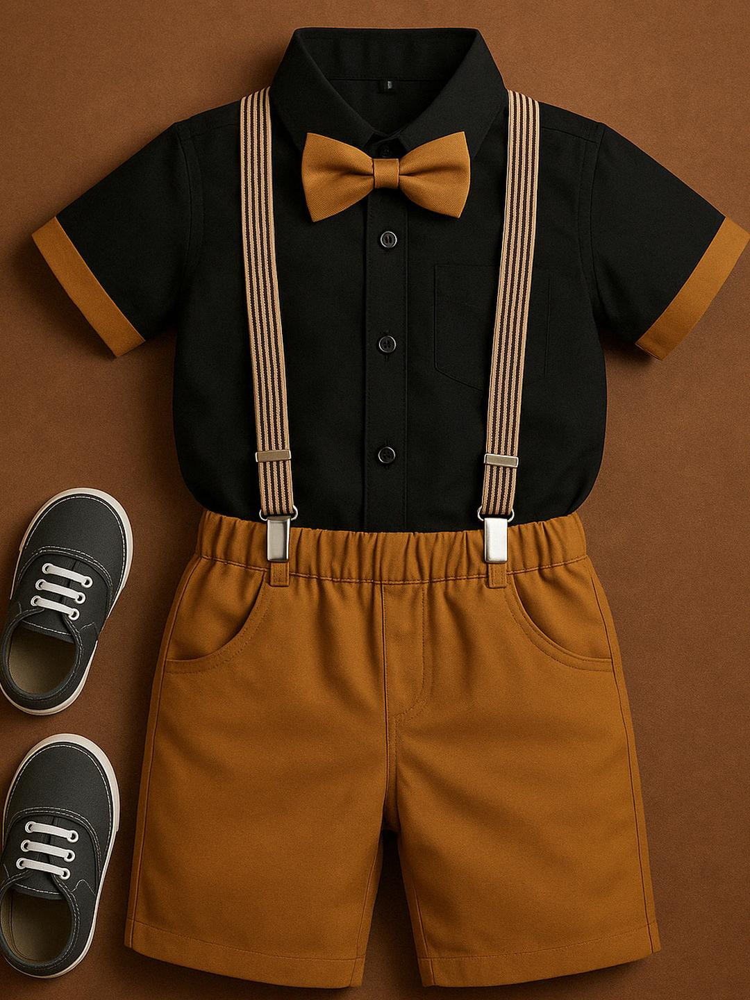 STINITY Black Pure Cotton Clothing Set