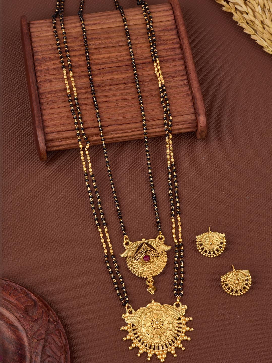 Bhanu diam Pack of 2Metal Gold-plated Gold Jewellery Set