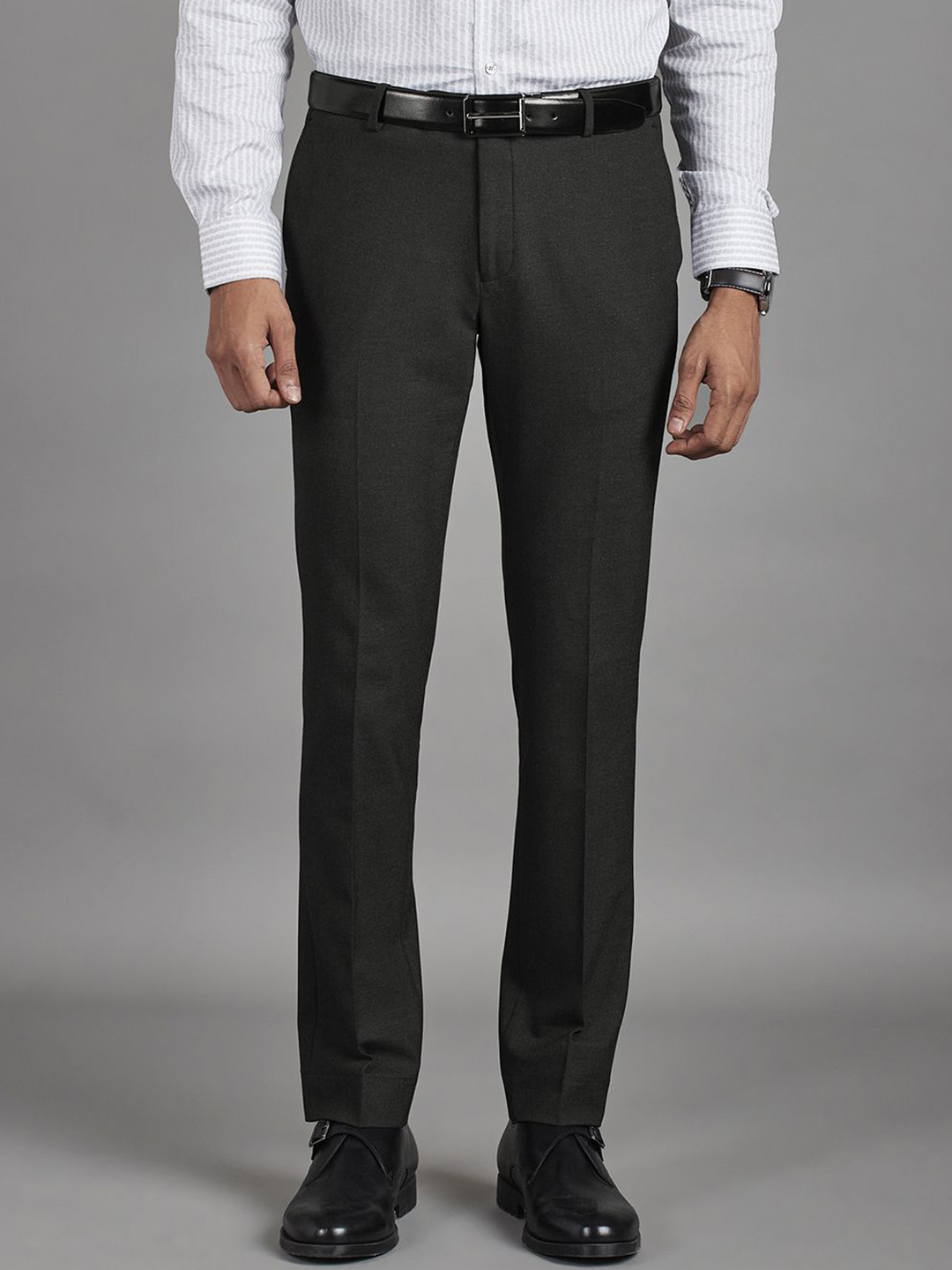 Reid & Taylor Men Mid Rise Slim Fit Formal Trousers