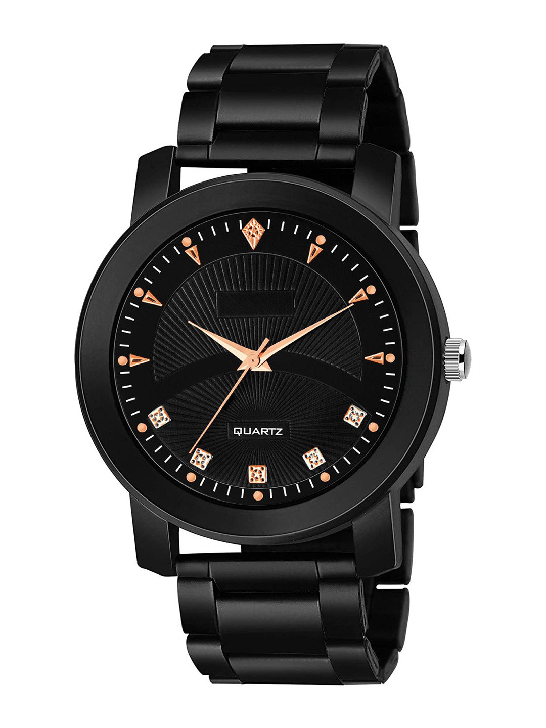 Gopal Shopcart Unisex Embellished Dial & Bracelet Style Analogue Watch PEDO C10BLK NEW PU