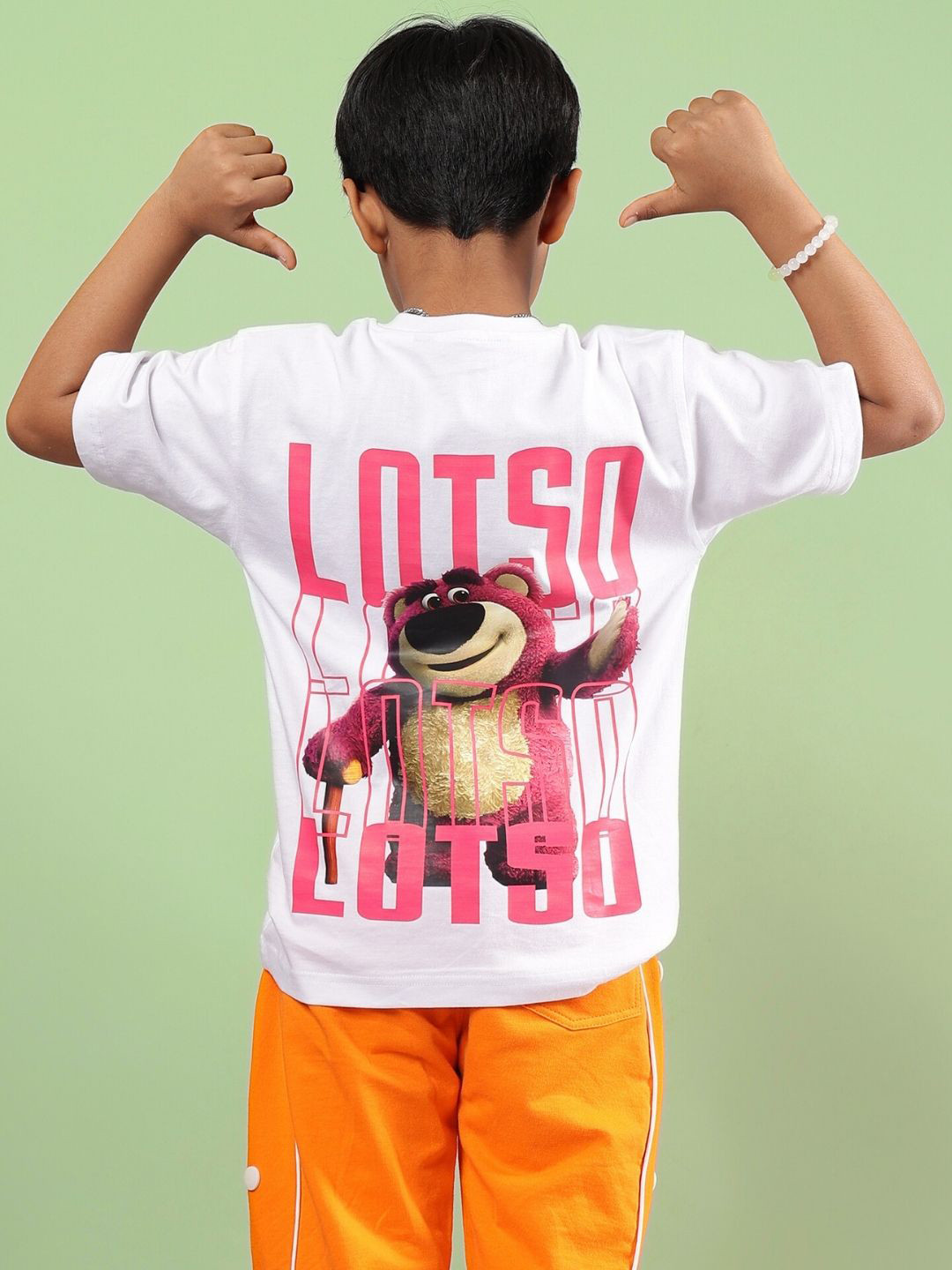 WEARDUDS Kids Lotso Printed Oversized Cotton T-shirt