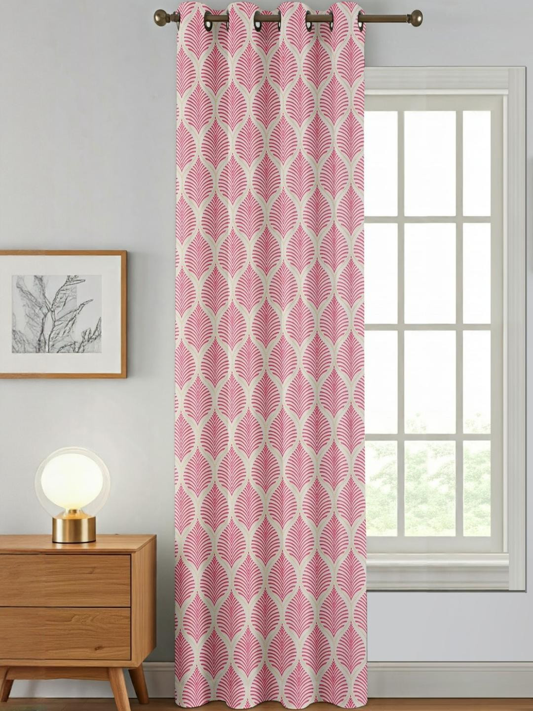 AADI TRADERS Pink Door Curtains and Sheers