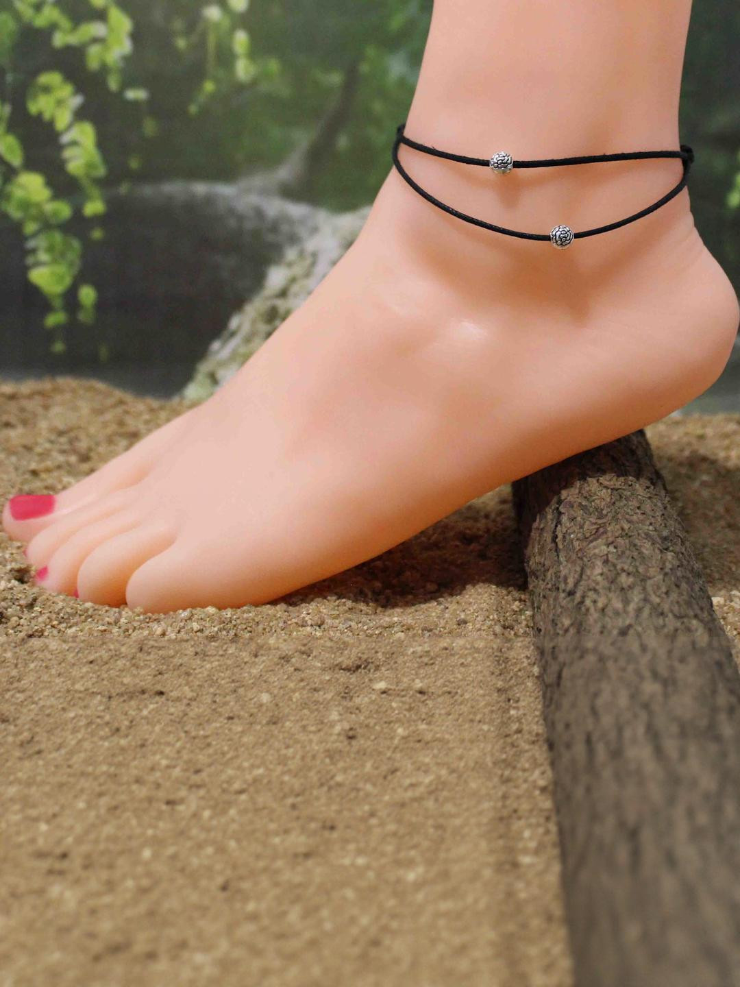 gurjari jewellers Alloy and Thread Artificial Beaded Anklet