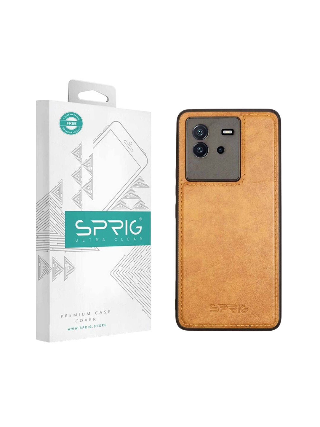 SPRIG iQOO Neo 6 5G Glossy PU Leather Back Cover