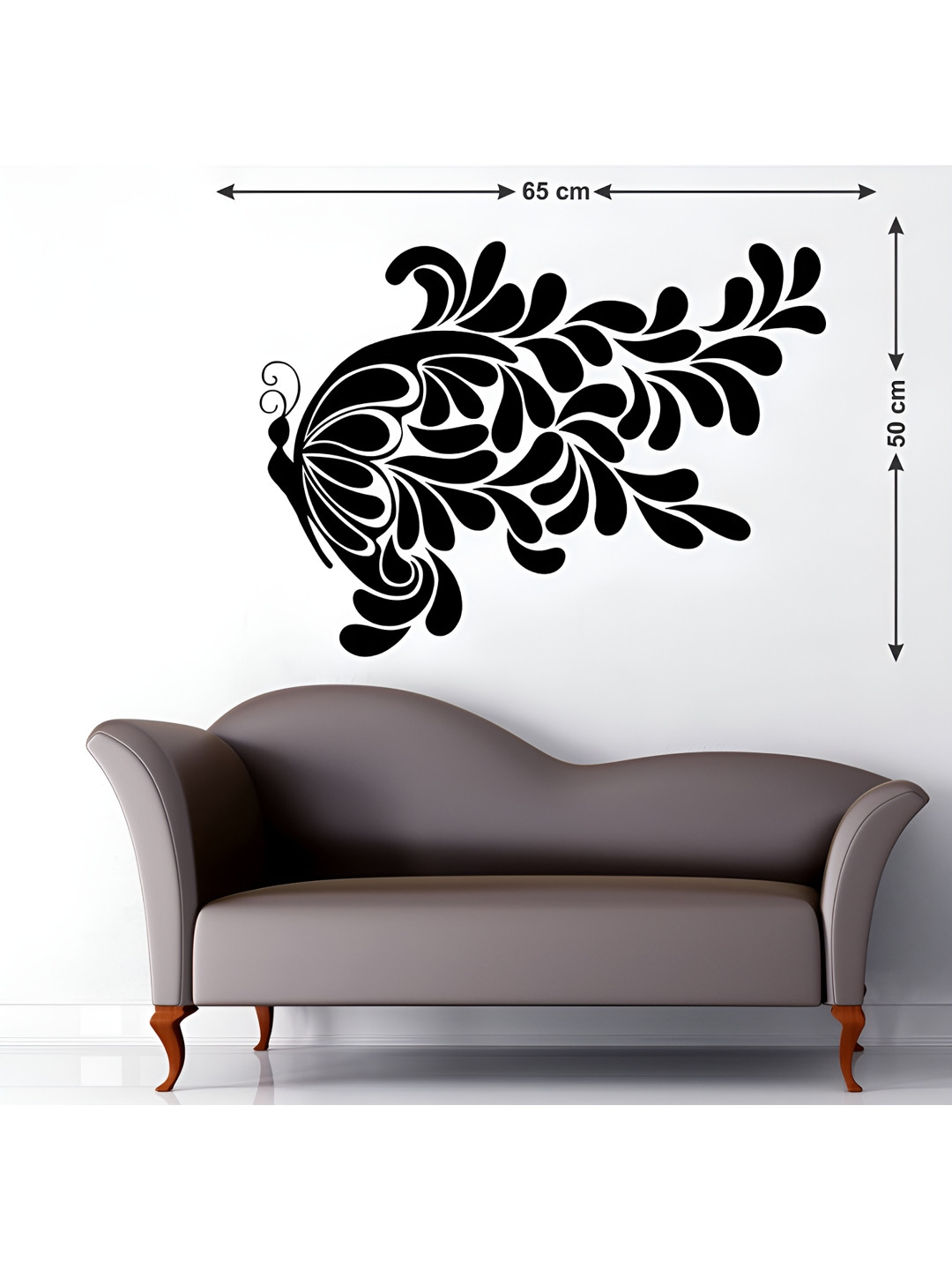 LANSTICK Black Printed Matte-Finished Splash-Proof Eco-Friendly Wallpaper