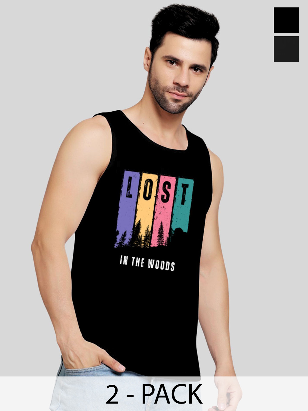 UpClothing Men Pack Of 2 Printed Gym Vests UpClothing Duo Vests for Men