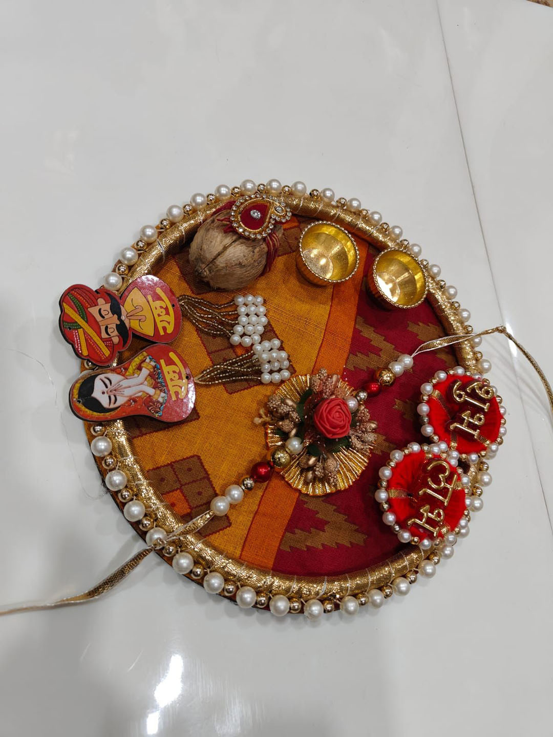 Nutts Rakhi With Pooja Thali & Roli Chawal