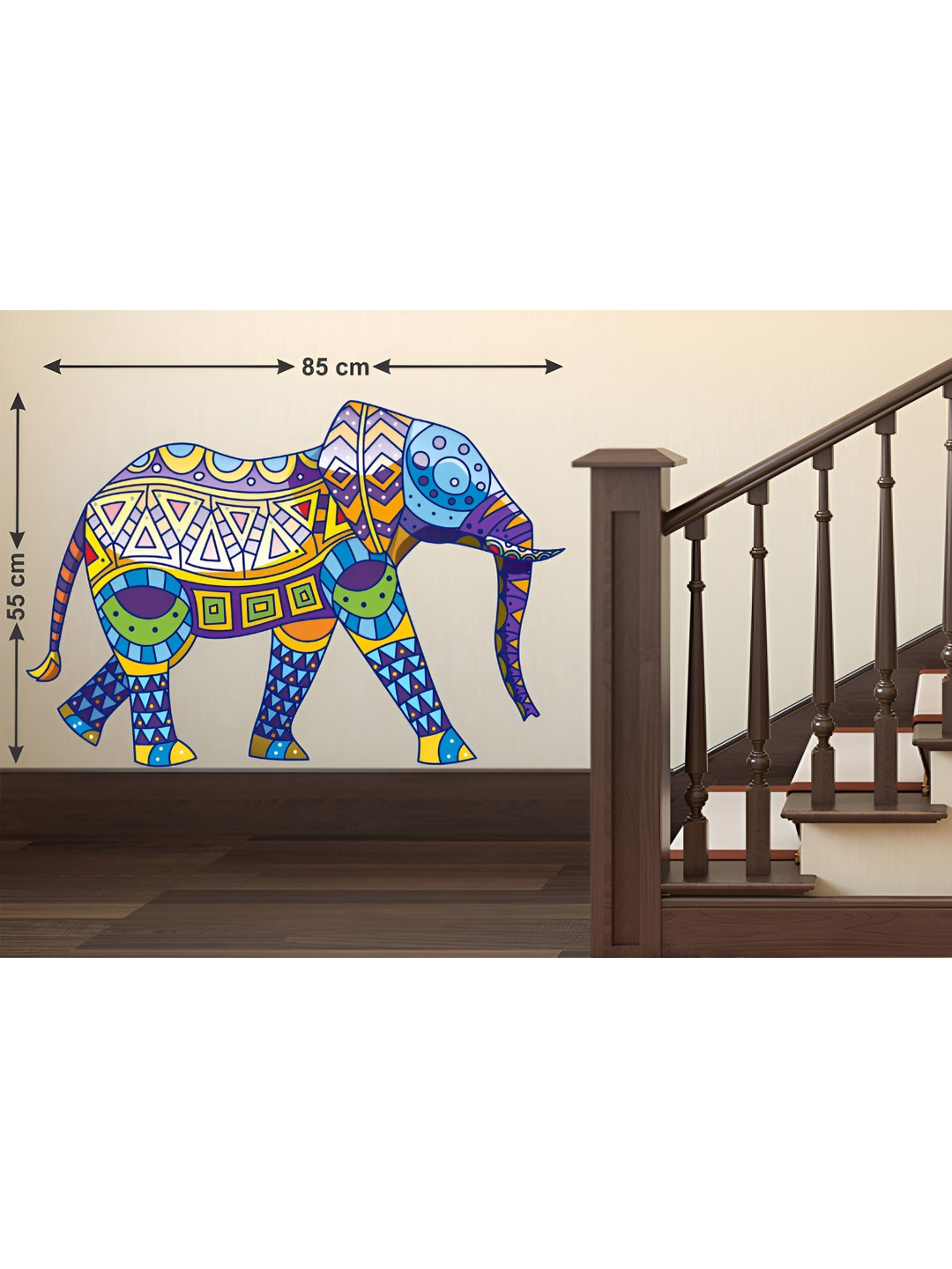 LANSTICK Blue & Black Printed Heat Resistance Wall Sticker