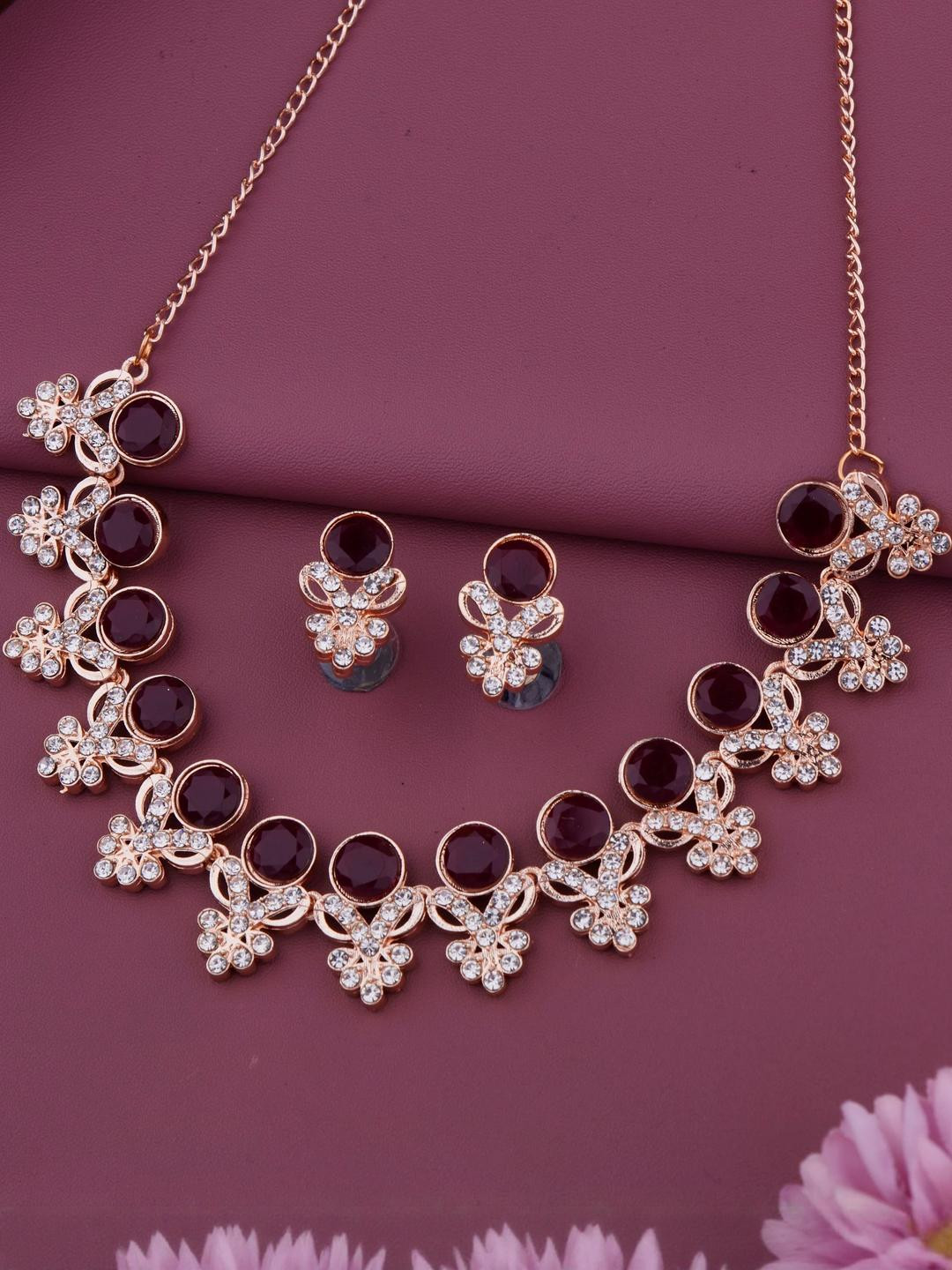 Bhanu diam Pack of 1 Artificial Stone Studded Alloy Jewellery Set