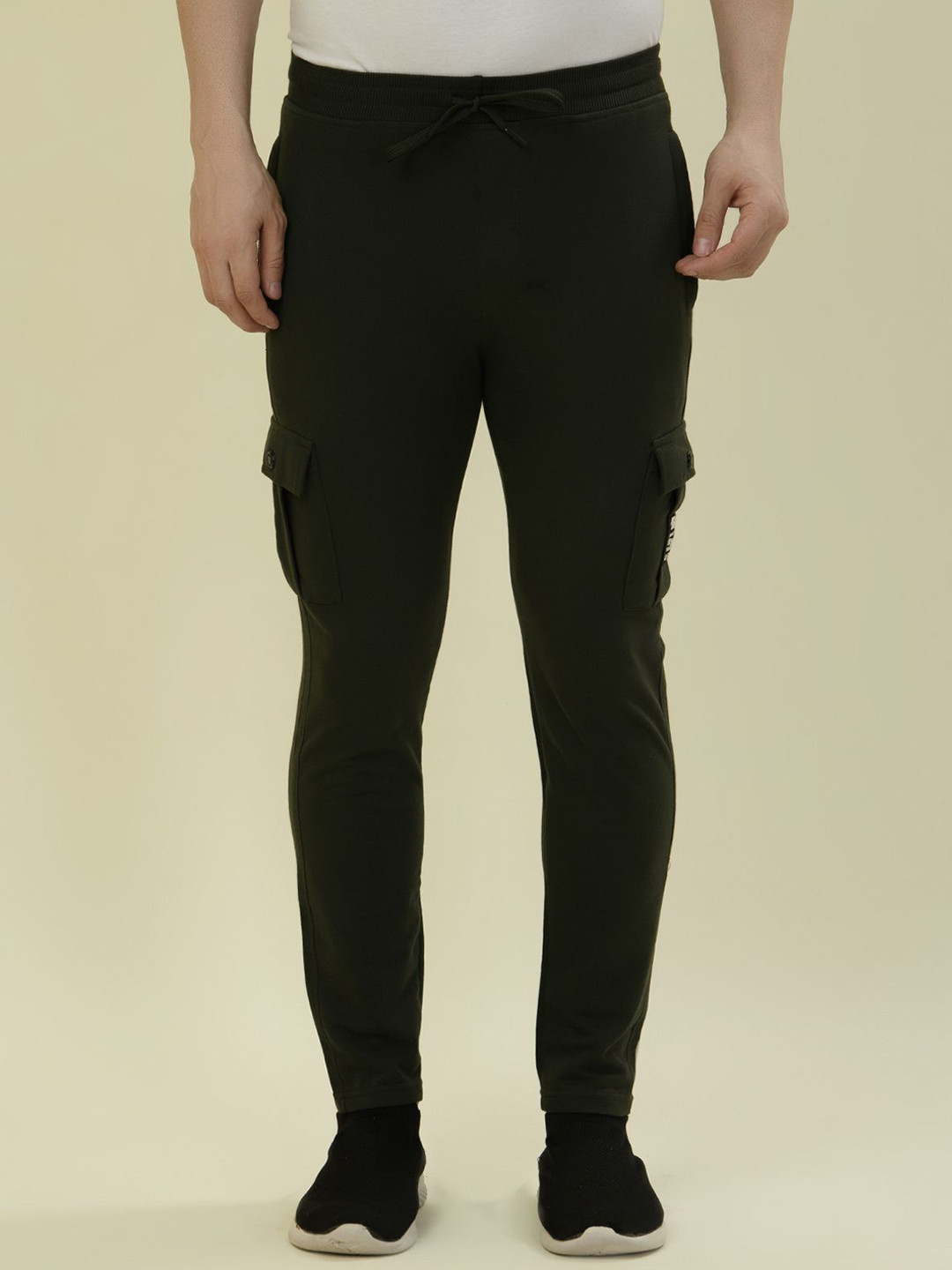 Albion By CnM Men Pure Cotton Mid-Rise Track Pants