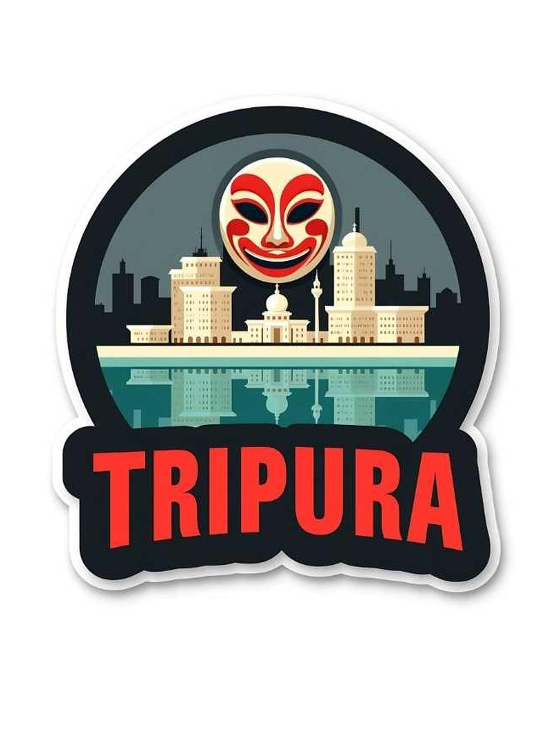 GIFTSHALA Tripura State Theme Souvenir Refrigerator Magnet