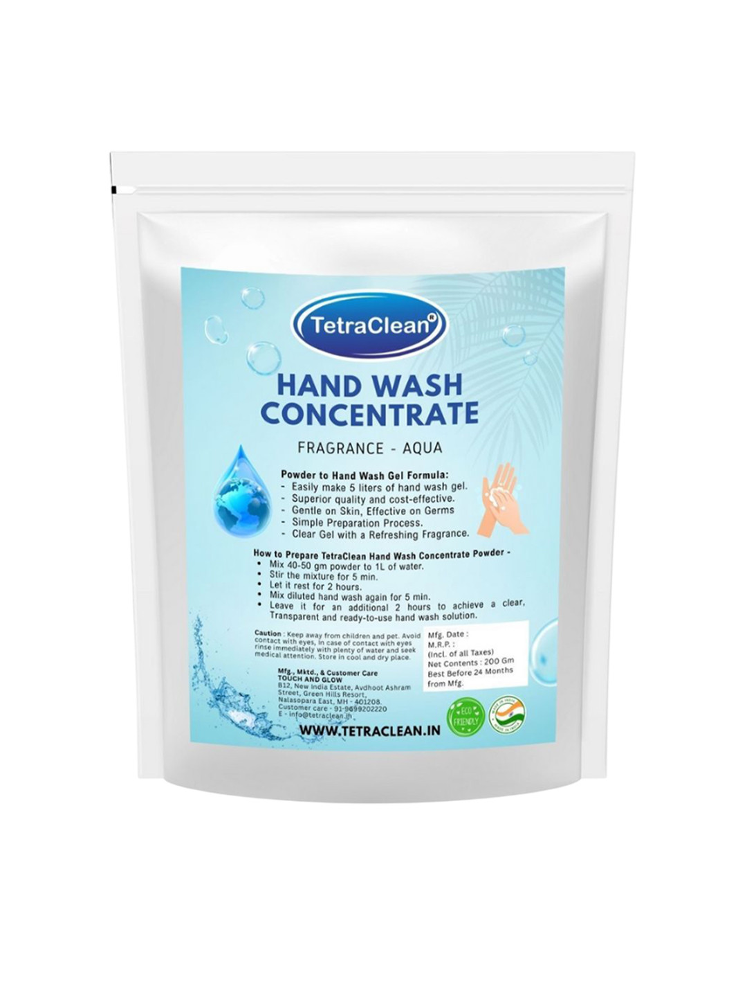 TetraClean Aqua Fresh Hand Wash Powder - 200 g