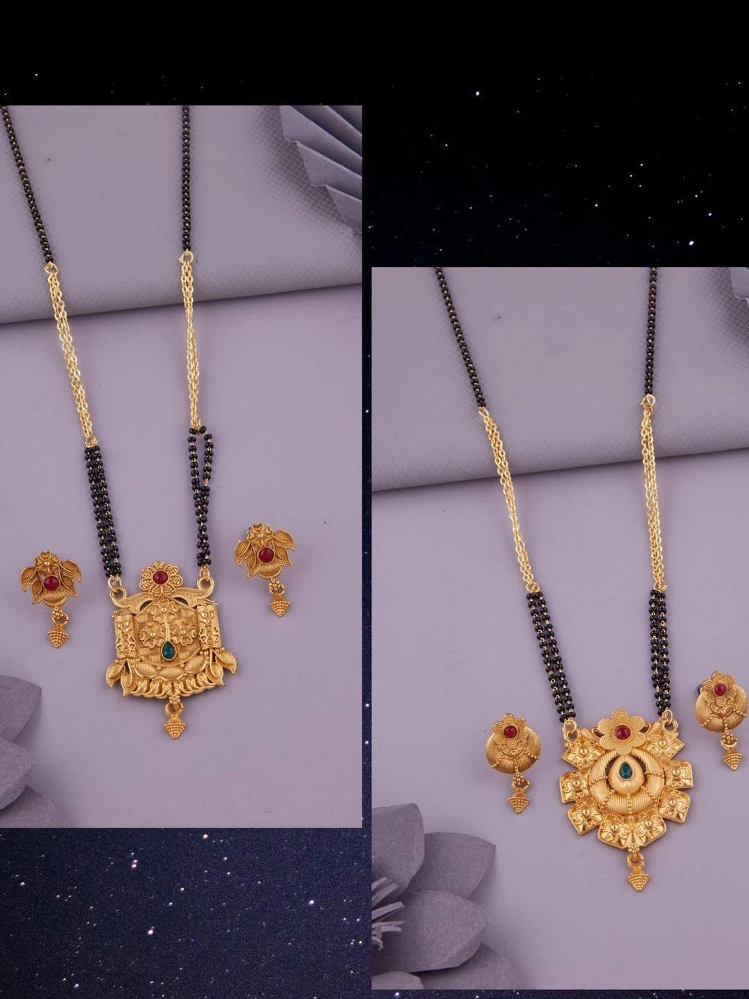 Bhanu diam Pack of 2Metal Gold-plated Gold Jewellery Set