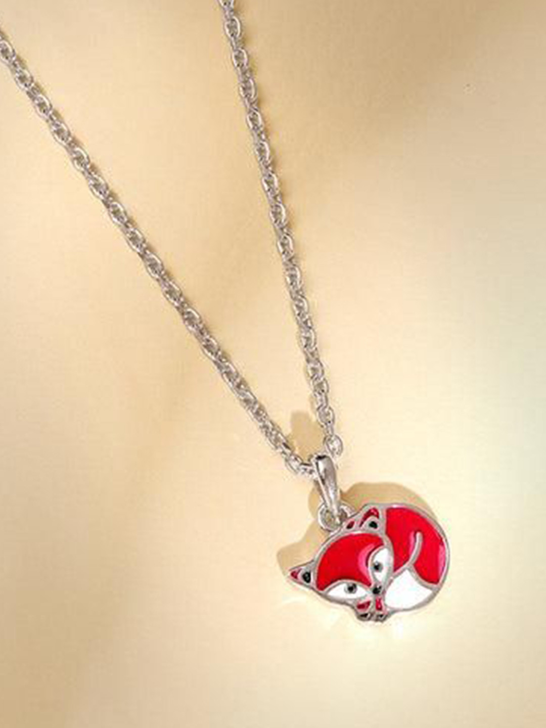 GIVA Rhodium-Plated Animal Shaped Pendants