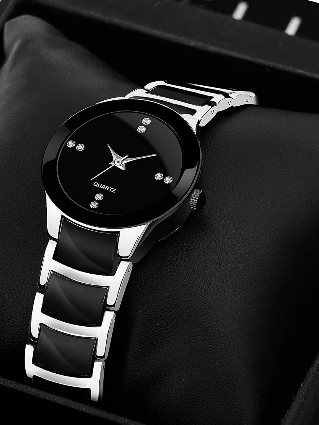 Gopal Shopcart Unisex Pack of 2 Embellished Round Dial Analogue Watch IIK Silver Couple_Cs