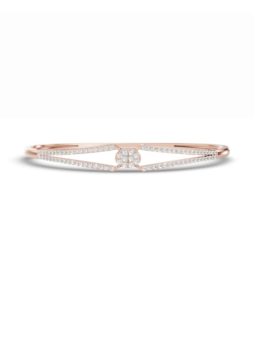 Wondr Diamonds 14KT Radiant Circle Diamond Stackable Bracelet