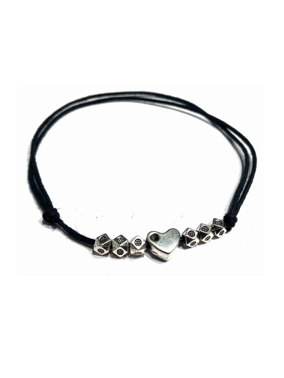 gurjari jewellers Women Black Solid Oxidised Beaded Anklet