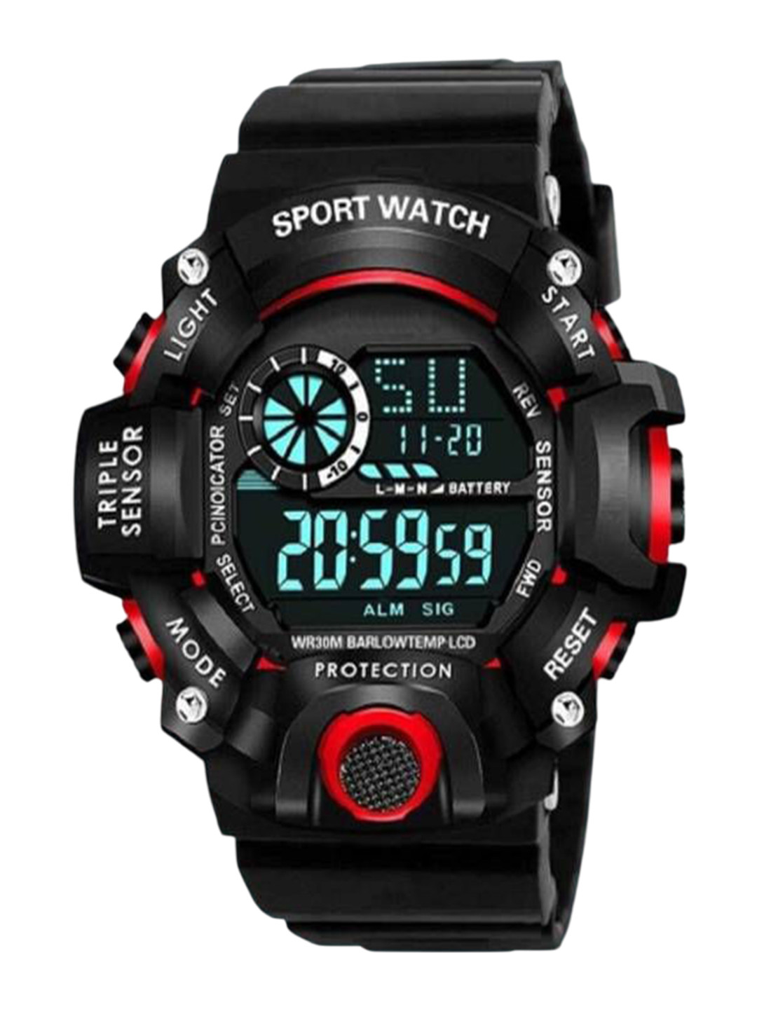 Hala Men Solid Round Tang Regular Digital Watch-m2
