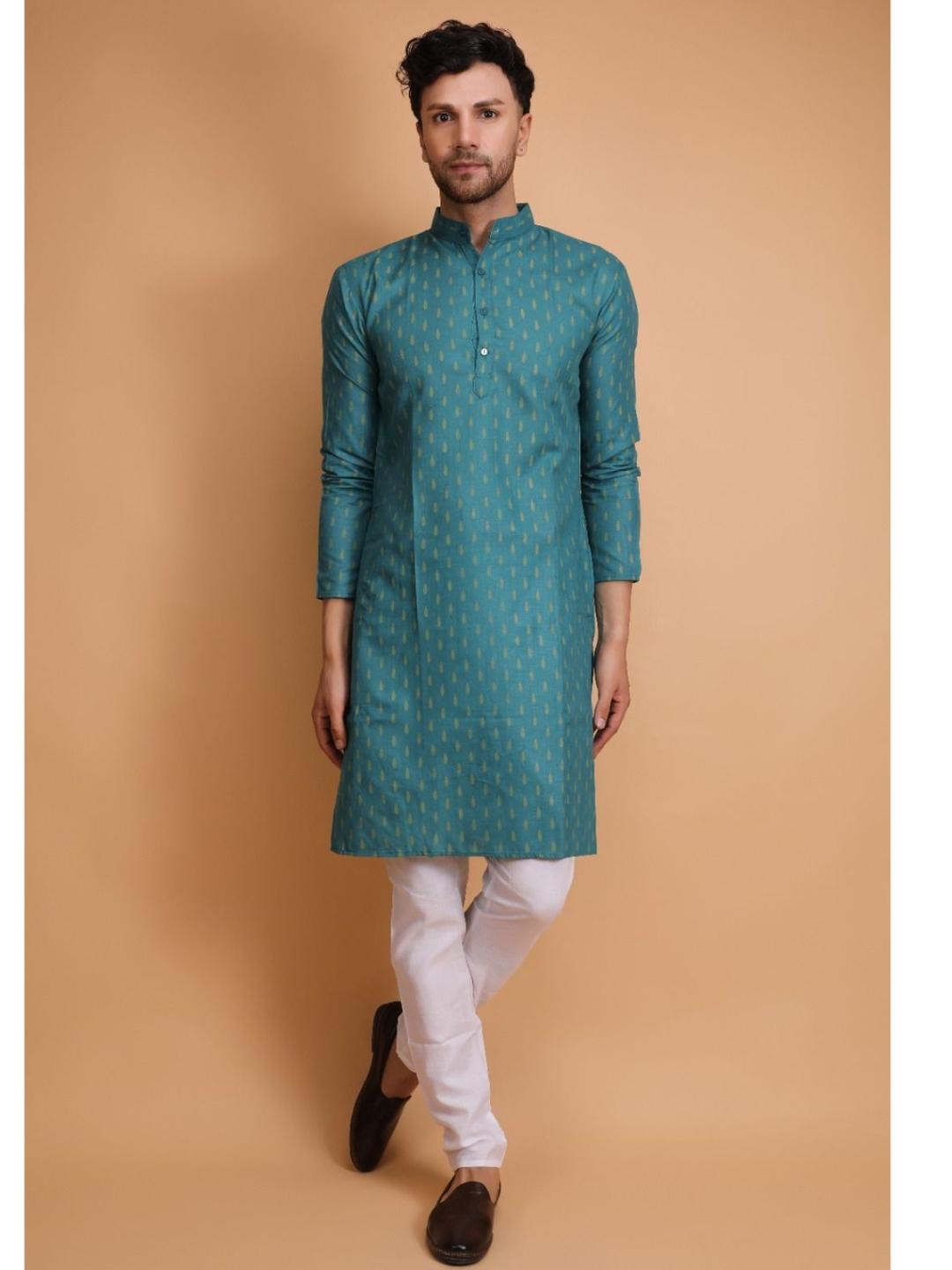 DARKCHILL Men Polka Dot Kurta