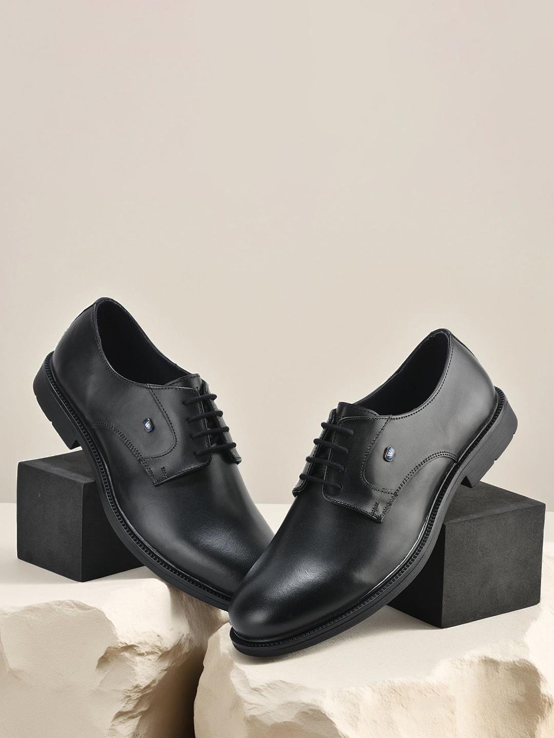 Woodland Men Lace-Up Formal Derby Shoes