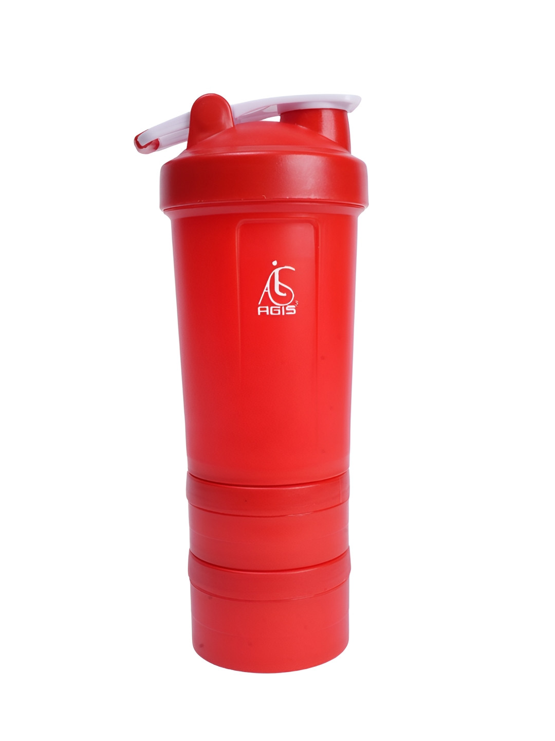 AGIS Red & White 3 in 1 Shaker Water Bottle 500ml