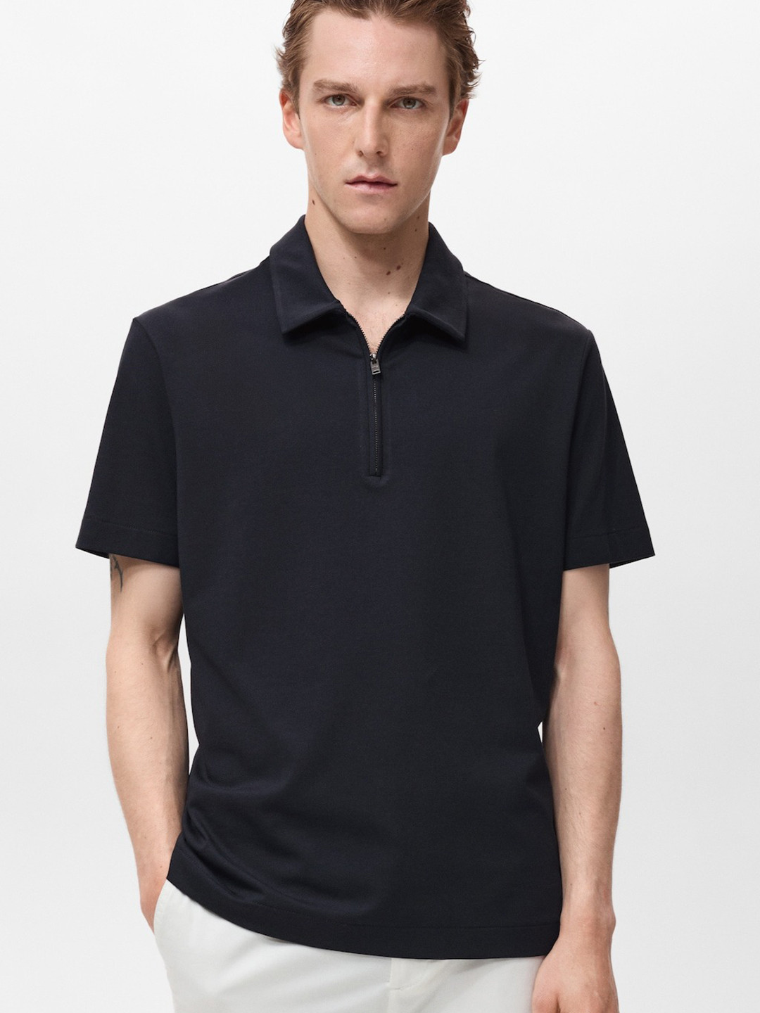 MANGO MAN Regular Fit Polo Collar T-shirt