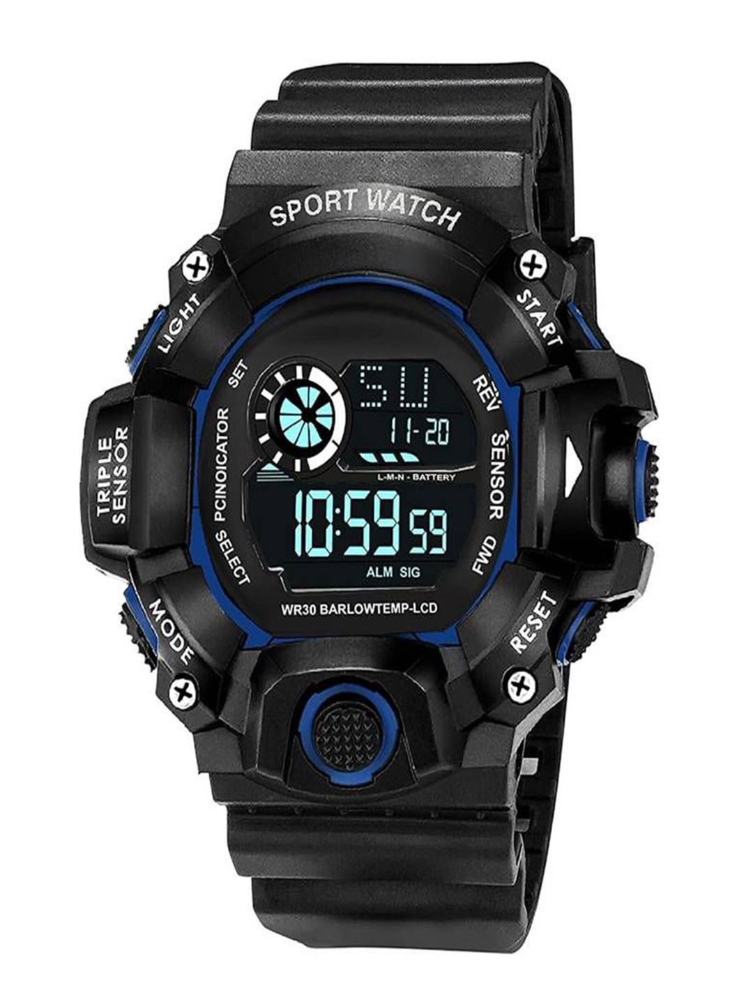 Hala Men Aluminium Dial & Straps Digital Watch SSA-Blue-HALA