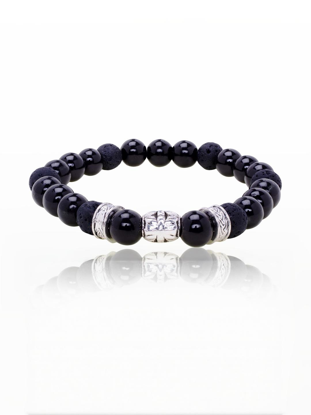 Alloy Black Beads Bracelet