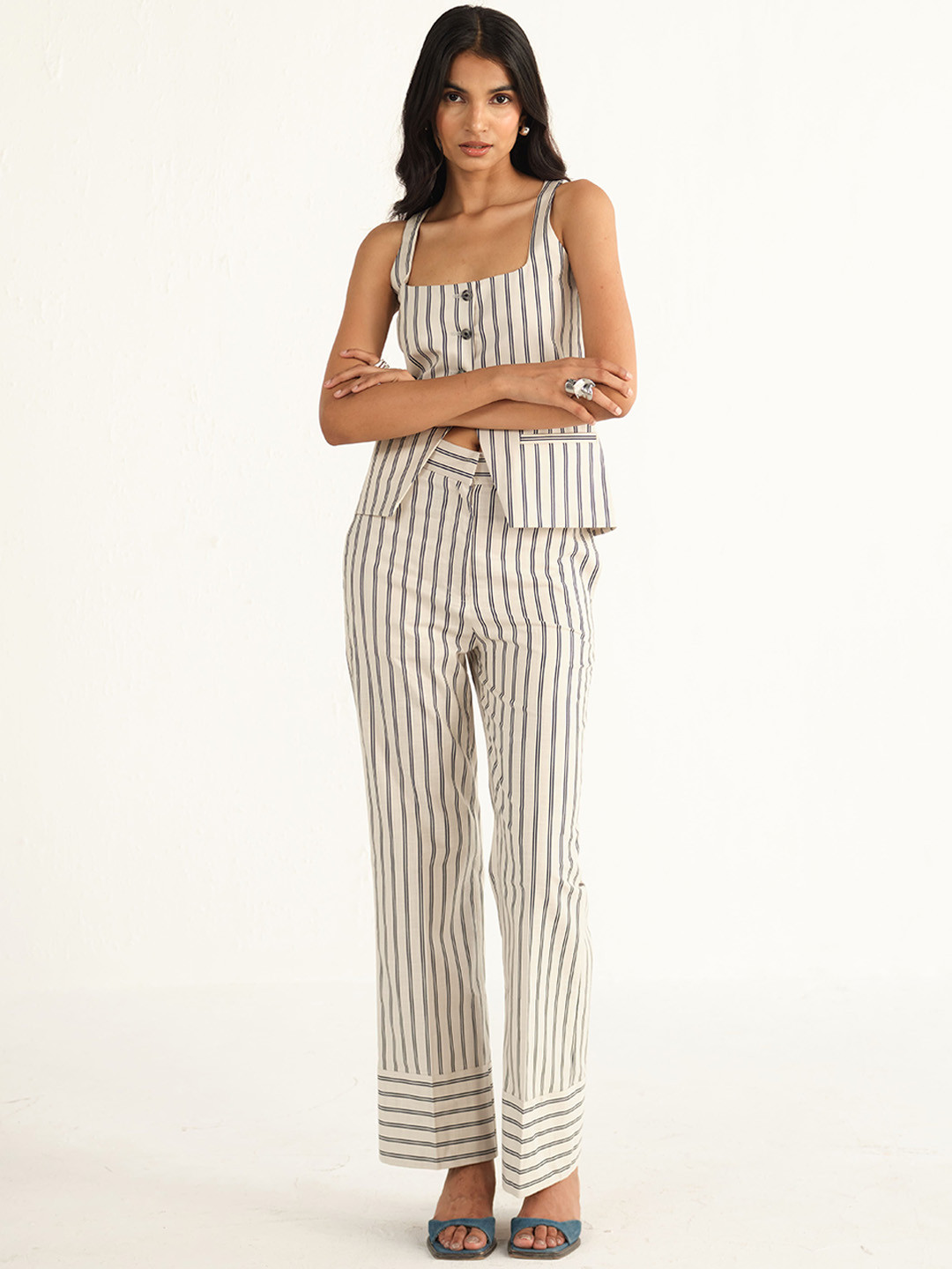 Shop Staple Striped Linen Waistcoat With Trouser Co-Ords
