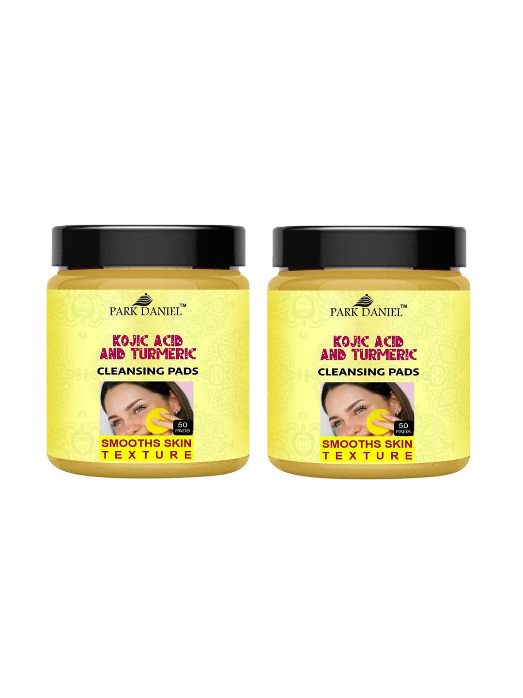 Park Daniel Set Of 2 Kojic Acid & Turmeric Tan Removal Cleansing Pads - 50 Pulls Each
