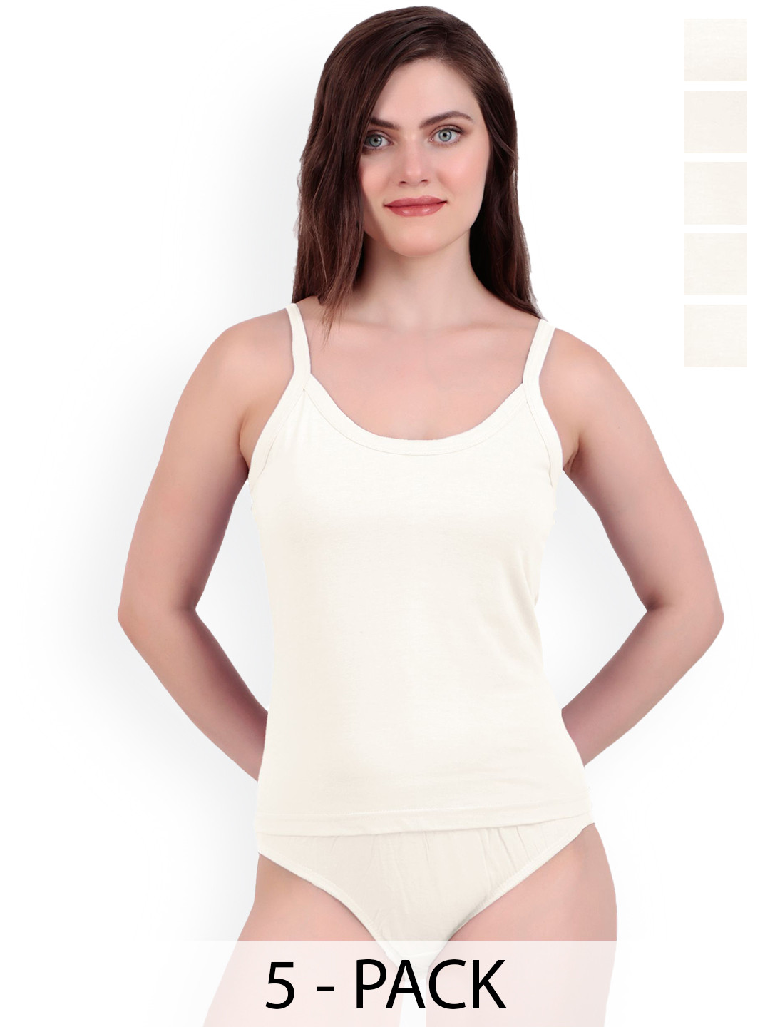 inner element Pack Of 5 Pure Cotton Camisoles
