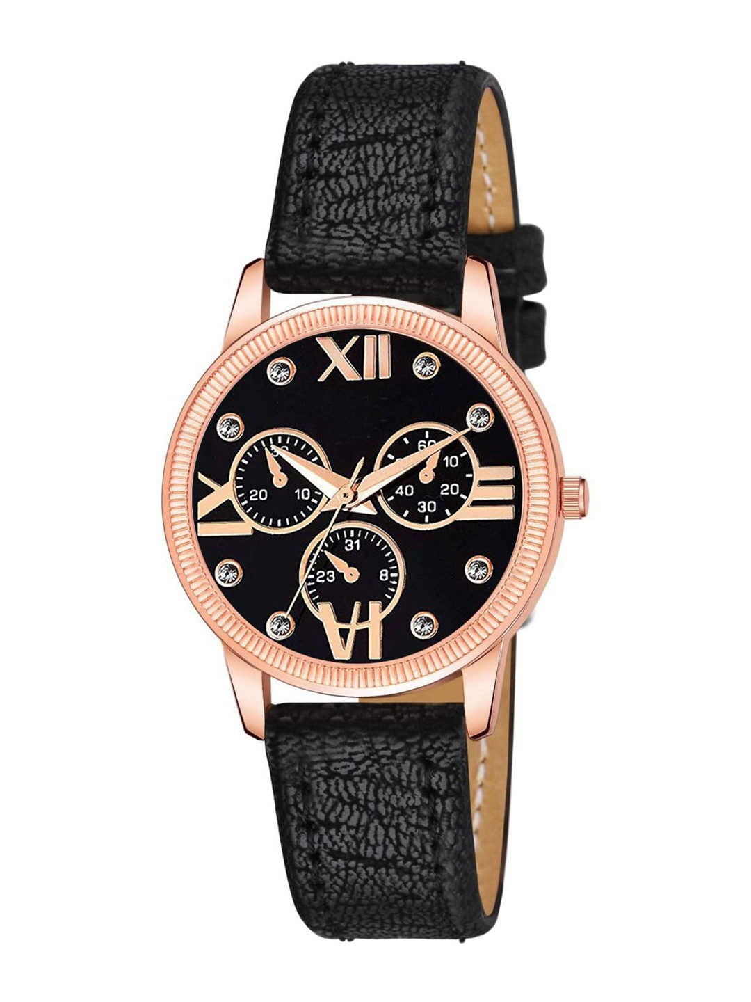 CSAMON Women Straps Analogue Watch C25RG_BK Mina Leather_F
