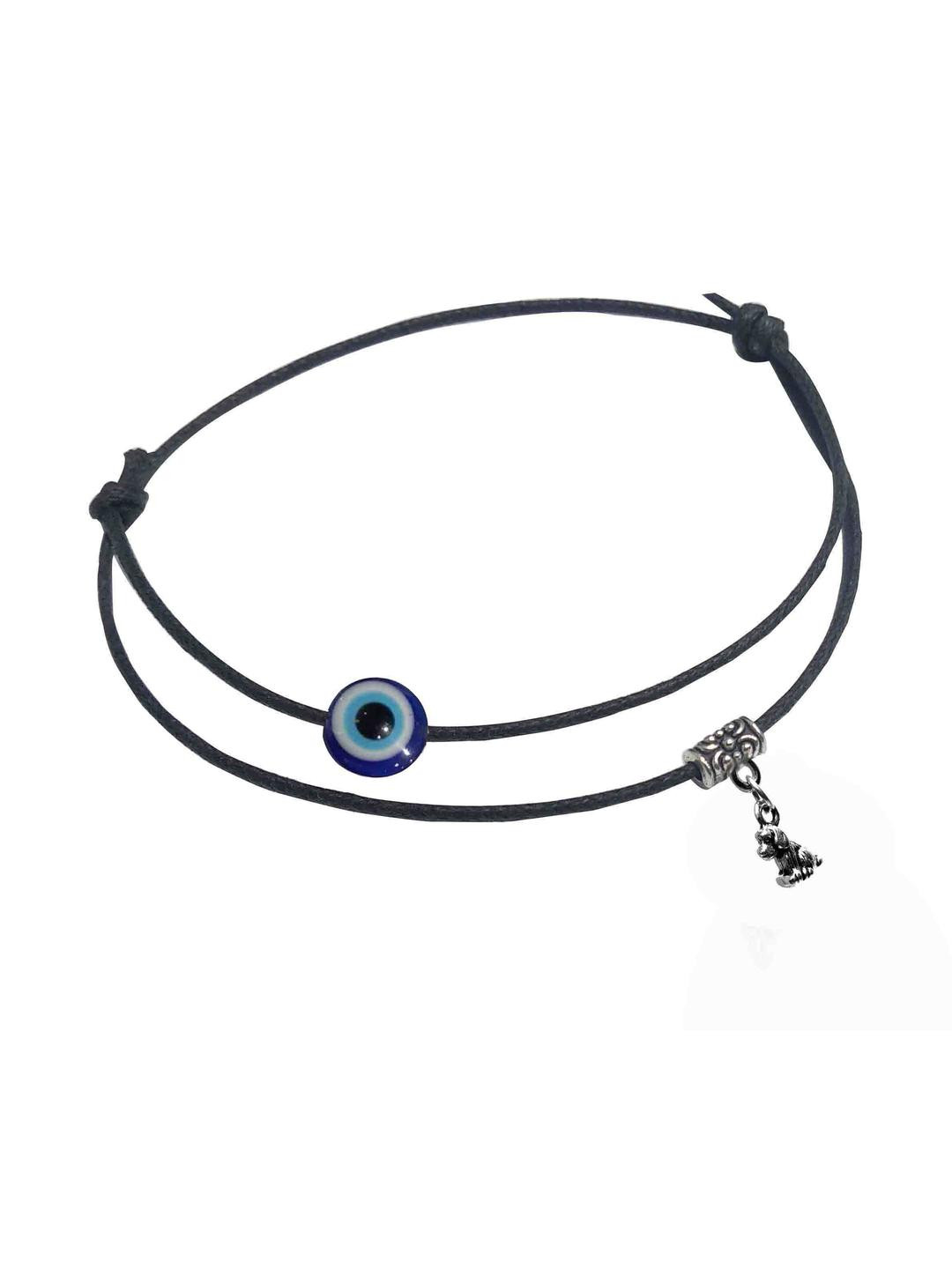 gurjari jewellers Western Black Evil Eye Anklet