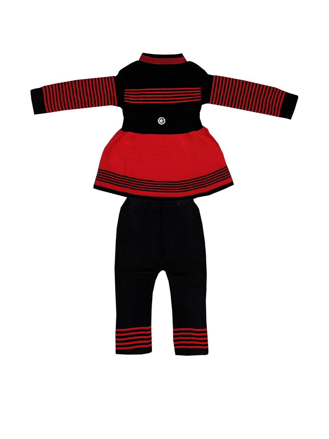 100LUCK Red Cotton Blend Clothing Set